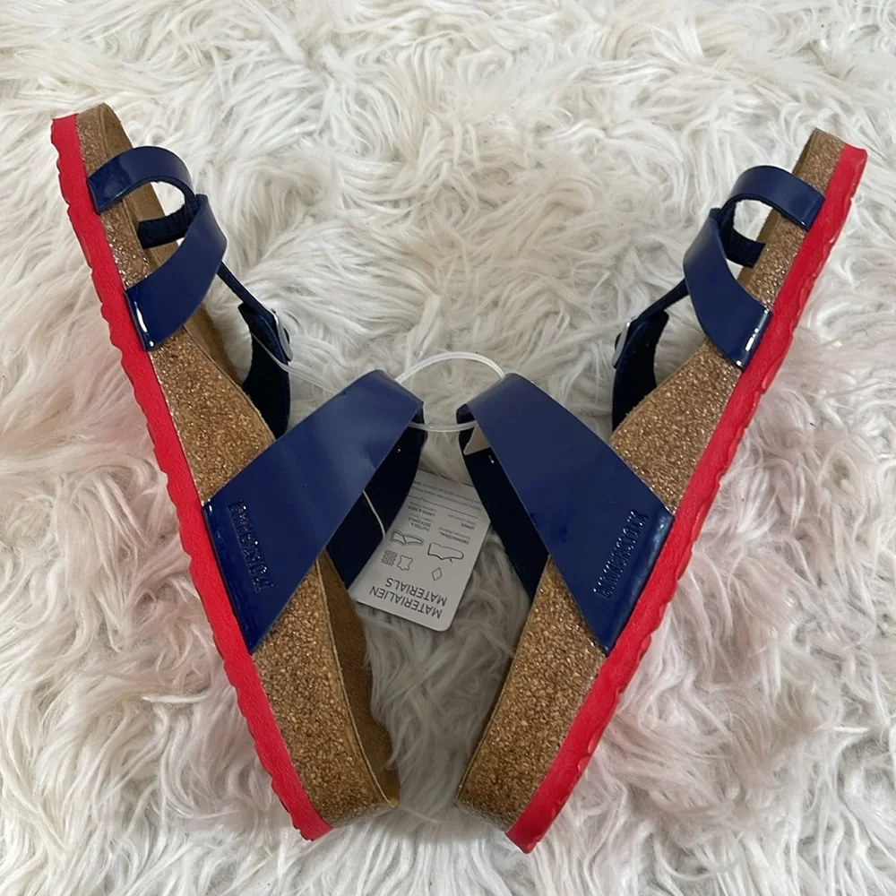 BIRKENSTOCK Ladies’ Mayari Dress Blue Patent Birko-flor Sandal Size 10 NEW - Picture 12 of 15